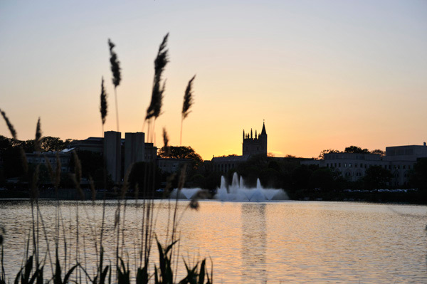 Lake Michigan at Sunset, Northwestern's Evanston Campus